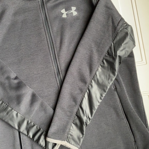 Under Armour Youth Coldgear Fleece Full Zip Hooded Black Youth L - Picture 5 of 10